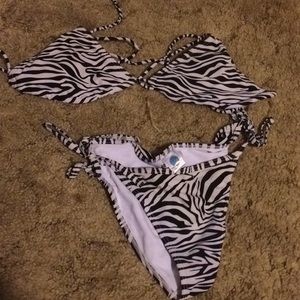 Zebra print bikini